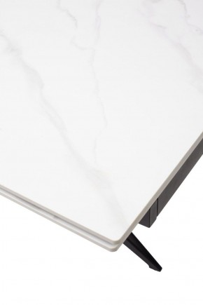 Стол FORIO 160 MATT WHITE MARBLE SOLID CERAMIC / BLACK, ®DISAUR в Асбесте - asbest.ok-mebel.com | фото 9