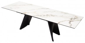 Стол IVAR 180 MARBLES KL-188 Контрастный мрамор, итальянская керамика, ®DISAUR в Асбесте - asbest.ok-mebel.com | фото 5