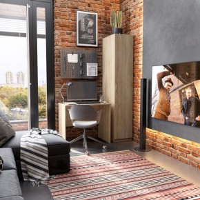 Стол КАСТОР письменный 80х50, цвет Дуб Сонома в Асбесте - asbest.ok-mebel.com | фото 3