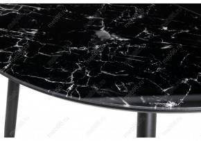 Стол стеклянный Кловис вставка стекло черный мрамор / черный в Асбесте - asbest.ok-mebel.com | фото