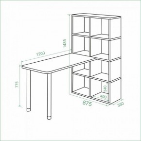 Стол компьютерный Bartolo в Асбесте - asbest.ok-mebel.com | фото 2