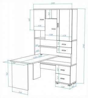 Стол компьютерный Домино СР-620-160 в Асбесте - asbest.ok-mebel.com | фото 2