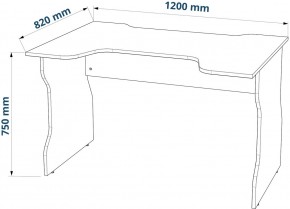 Стол компьютерный ВАРДИГ K1 120x82, антрацит/красный в Асбесте - asbest.ok-mebel.com | фото 3