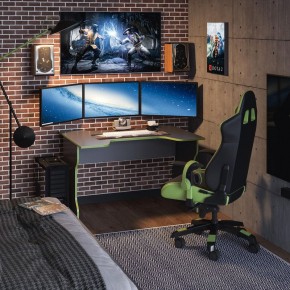 Стол компьютерный ВАРДИГ K1 120x82, антрацит/лайм в Асбесте - asbest.ok-mebel.com | фото 4