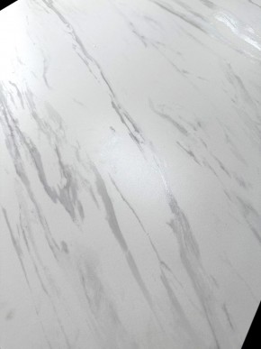 Стол MATERA 160 MARBLES KL-99 Белый мрамор матовый, итальянская керамика/ черный каркас, ®DISAUR в Асбесте - asbest.ok-mebel.com | фото 3