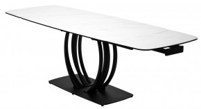 Стол MATERA 160 MARBLES KL-99 Белый мрамор матовый, итальянская керамика/ черный каркас, ®DISAUR в Асбесте - asbest.ok-mebel.com | фото 8