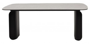 Стол NORD 200 TL-102 Бежевый мрамор, испанская керамика / черный каркас, ®DISAUR в Асбесте - asbest.ok-mebel.com | фото 4