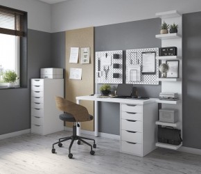 Стол письменный Ингар белый,120x75, с одной тумбой в Асбесте - asbest.ok-mebel.com | фото 2