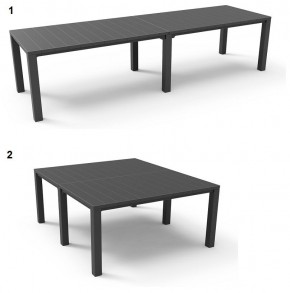 Стол раскладной Джули (Julie Double table 2 configurations) Графит в Асбесте - asbest.ok-mebel.com | фото 1