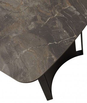 Стол RASMUS 160 KL-80 Серый мрамор, итальянская керамика / черный каркас, ®DISAUR в Асбесте - asbest.ok-mebel.com | фото 9