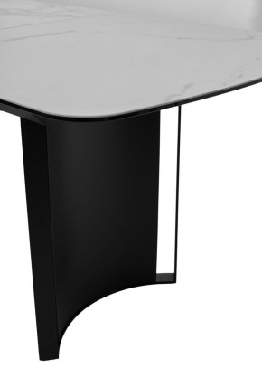 Стол RASMUS 160 TL-45 Белый мрамор, испанская керамика / черный каркас, ®DISAUR в Асбесте - asbest.ok-mebel.com | фото 7