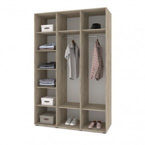 СТОУН С31 Шкаф 3-х створчатый (серый дуб/белый) в Асбесте - asbest.ok-mebel.com | фото 3