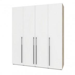СТОУН С41 Шкаф 4-х створчатый (серый дуб/белый) в Асбесте - asbest.ok-mebel.com | фото