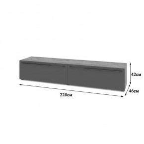 СТОУН С72 Тумба ТВ (золотой дуб/графит) в Асбесте - asbest.ok-mebel.com | фото 2
