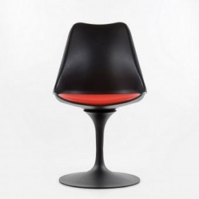 Стул Barneo N-8 Tulip style черный с красной подушкой в Асбесте - asbest.ok-mebel.com | фото
