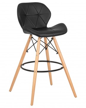 Стул барный DOBRIN BUTTERFLY BAR, ножки светлый бук, цвет чёрный в Асбесте - asbest.ok-mebel.com | фото