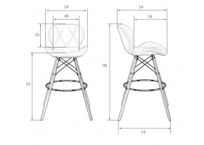 Стул барный DOBRIN BUTTERFLY BAR, ножки светлый бук, цвет кремовый в Асбесте - asbest.ok-mebel.com | фото 5