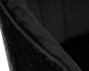 Стул барный DOBRIN DARCY BLACK SHINY, черный велюр с черно-золотыми пайетками в Асбесте - asbest.ok-mebel.com | фото 9