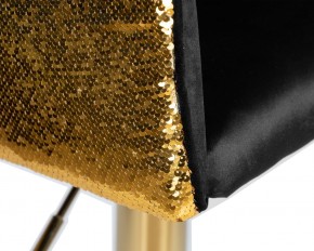 Стул барный DOBRIN DARCY GOLD SHINY, черный велюр с золотыми пайетками в Асбесте - asbest.ok-mebel.com | фото 7