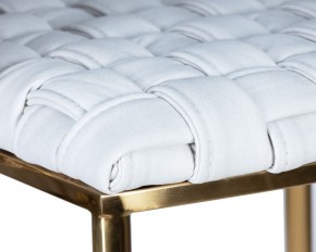 Стул барный DOBRIN EMMA GOLD, белый PU (T-01), белая ткань (F-49) в Асбесте - asbest.ok-mebel.com | фото 8