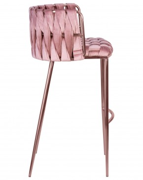 Стул барный DOBRIN EMMA ROSE GOLD, розовый велюр (VF-10) в Асбесте - asbest.ok-mebel.com | фото 3