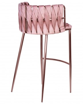 Стул барный DOBRIN EMMA ROSE GOLD, розовый велюр (VF-10) в Асбесте - asbest.ok-mebel.com | фото 4