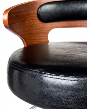 Стул барный DOBRIN FRED BLACK, коричневое дерево, чёрный в Асбесте - asbest.ok-mebel.com | фото 6