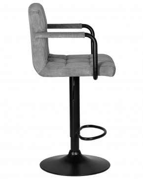 Стул барный DOBRIN KRUGER ARM BLACK, серый вельвет (LAR-E2041-25) в Асбесте - asbest.ok-mebel.com | фото 3