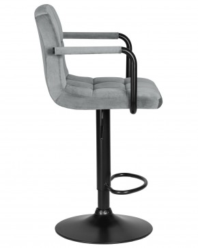 Стул барный DOBRIN KRUGER ARM BLACK, серый велюр (MJ9-75) в Асбесте - asbest.ok-mebel.com | фото 3