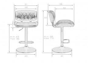 Стул барный DOBRIN MORGAN, цвет зеленый глянец PU 1890-14 в Асбесте - asbest.ok-mebel.com | фото 4