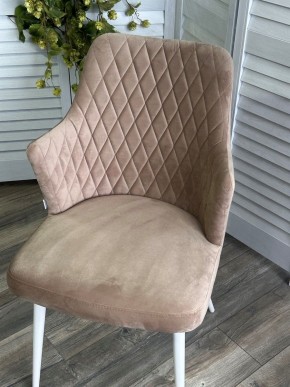 Стул HERMAN 360 град. БЕЖЕВЫЙ #5, велюр / белый каркас М-City в Асбесте - asbest.ok-mebel.com | фото 5