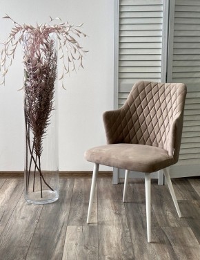 Стул HERMAN 360 град. ЛАТТЕ #25, велюр / белый каркас М-City в Асбесте - asbest.ok-mebel.com | фото 2