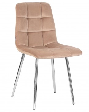 Стул обеденный DOBRIN ALEX, хром ножки, мокко велюр (V108-104),  в Асбесте - asbest.ok-mebel.com | фото