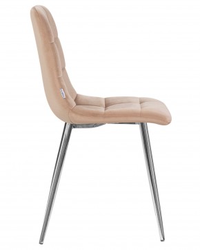 Стул обеденный DOBRIN ALEX, хром ножки, мокко велюр (V108-104),  в Асбесте - asbest.ok-mebel.com | фото 2
