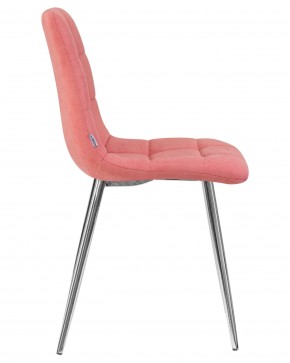 Стул обеденный DOBRIN ALEX, хром ножки, розовая ткань (UF860-05B) в Асбесте - asbest.ok-mebel.com | фото 3