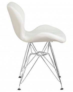 Стул обеденный DOBRIN BUTTERFLY CHROME, ножки хром, цвет белый в Асбесте - asbest.ok-mebel.com | фото 3