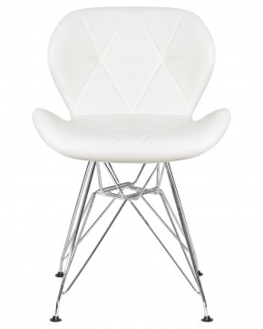 Стул обеденный DOBRIN BUTTERFLY CHROME, ножки хром, цвет белый в Асбесте - asbest.ok-mebel.com | фото 6