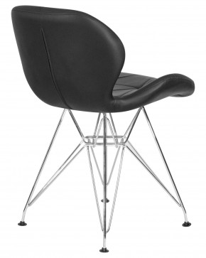 Стул обеденный DOBRIN BUTTERFLY CHROME, ножки хром, цвет чёрный в Асбесте - asbest.ok-mebel.com | фото 4