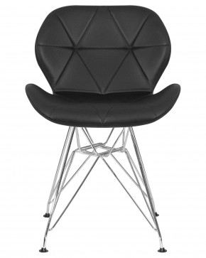 Стул обеденный DOBRIN BUTTERFLY CHROME, ножки хром, цвет чёрный в Асбесте - asbest.ok-mebel.com | фото 7