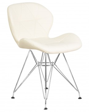 Стул обеденный DOBRIN BUTTERFLY CHROME, ножки хром, цвет кремовый в Асбесте - asbest.ok-mebel.com | фото 2