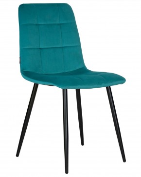 Стул обеденный DOBRIN CHILLY, Морской волны Holland 56, основание черное в Асбесте - asbest.ok-mebel.com | фото