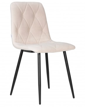 Стул обеденный DOBRIN CHILLY ROMBO, Бежевый Simple 44, основание черный в Асбесте - asbest.ok-mebel.com | фото
