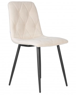 Стул обеденный DOBRIN CHILLY ROMBO, Бежевый Simple 44, основание черный в Асбесте - asbest.ok-mebel.com | фото 2