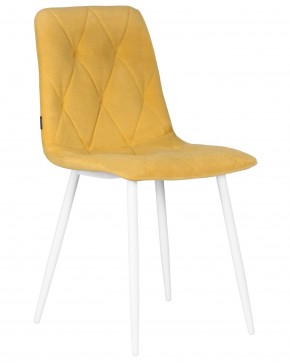Стул обеденный DOBRIN CHILLY ROMBO, Горчичный Simple 15, основание белый в Асбесте - asbest.ok-mebel.com | фото