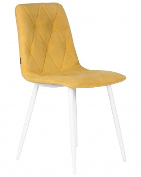Стул обеденный DOBRIN CHILLY ROMBO, Горчичный Simple 15, основание белый в Асбесте - asbest.ok-mebel.com | фото 2