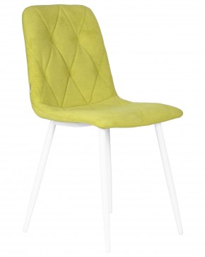 Стул обеденный DOBRIN CHILLY ROMBO, Лайм Simple 14, основание белый в Асбесте - asbest.ok-mebel.com | фото 2