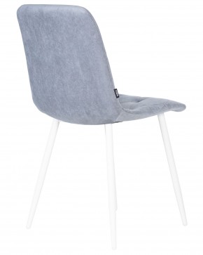 Стул обеденный DOBRIN CHILLY ROMBO, Серо-голубой Simple 26, основание белый в Асбесте - asbest.ok-mebel.com | фото 4
