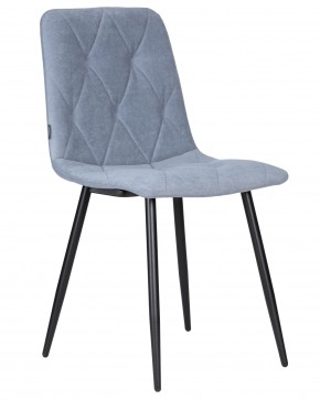 Стул обеденный DOBRIN CHILLY ROMBO, Серо-голубой Simple 26, основание черное в Асбесте - asbest.ok-mebel.com | фото