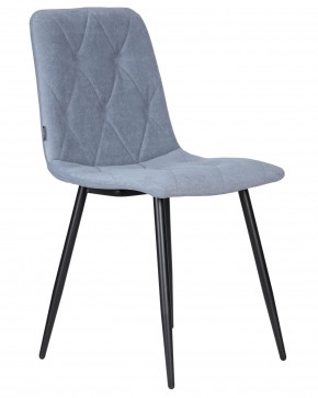 Стул обеденный DOBRIN CHILLY ROMBO, Серо-голубой Simple 26, основание черное в Асбесте - asbest.ok-mebel.com | фото 2