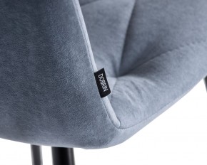 Стул обеденный DOBRIN CHILLY ROMBO, Серо-голубой Simple 26, основание черное в Асбесте - asbest.ok-mebel.com | фото 7
